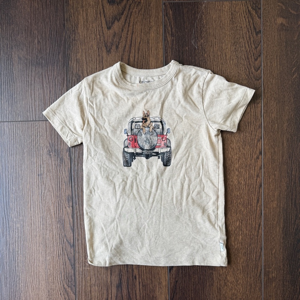 Crewcuts Tan Adventure Graphic Tee Sz 6/7